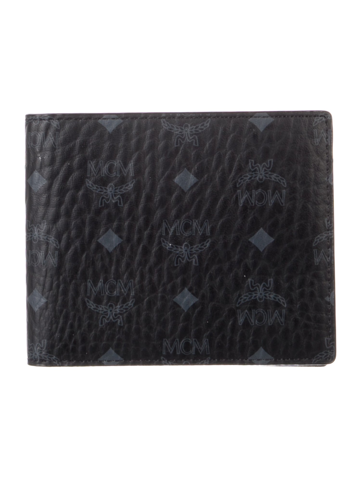 MCM Leather Printed Compact Wallet