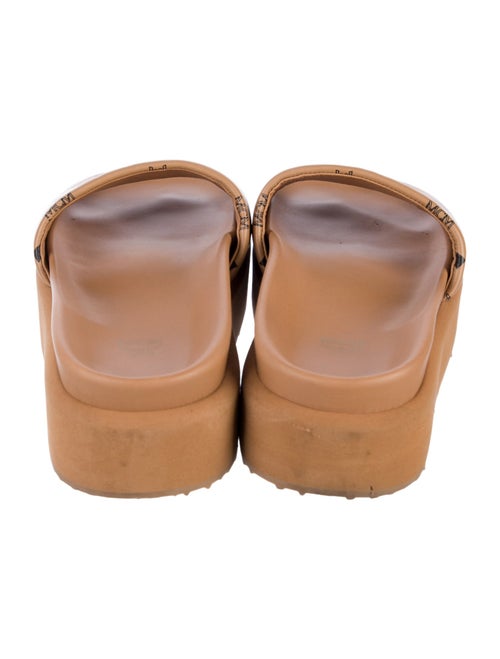 MCM Leather Printed Slides