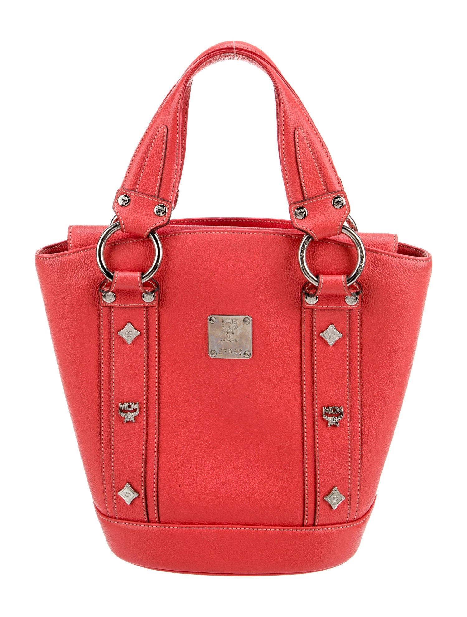 MCM Leather Top Handle Bag