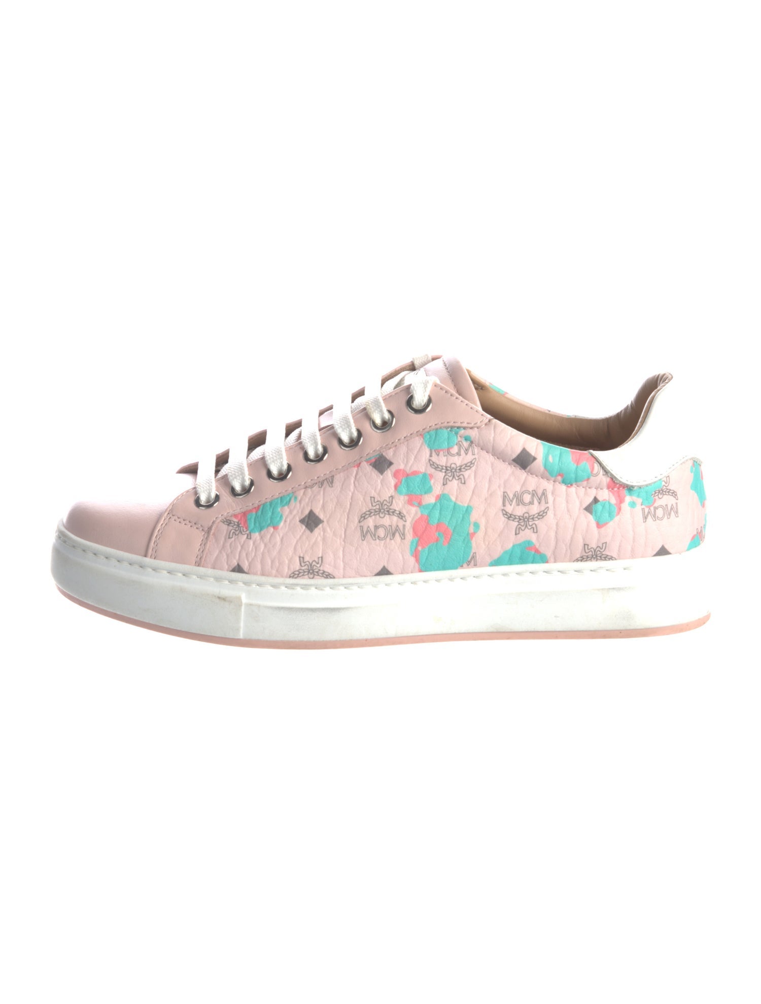 MCM Leather Printed Sneakers