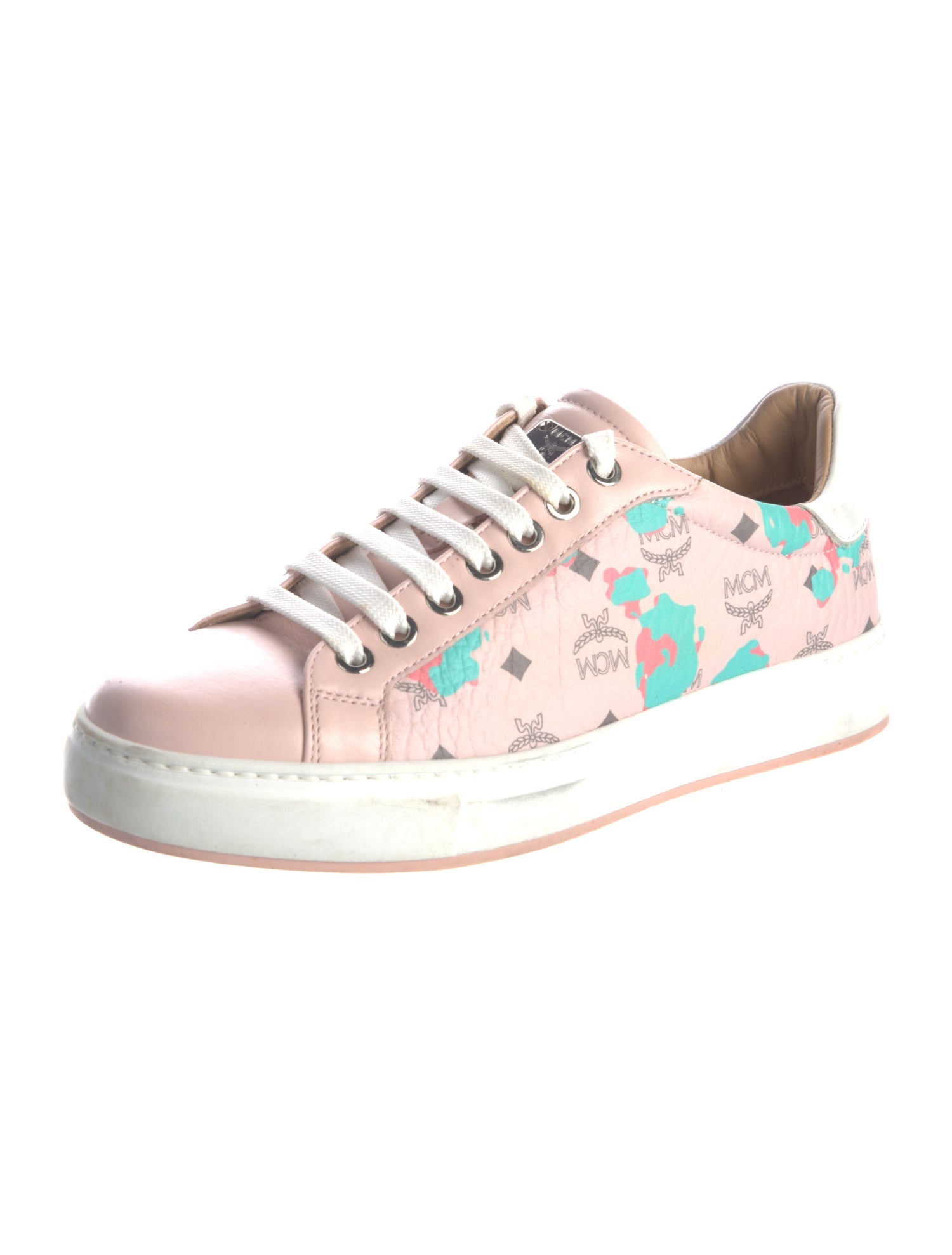 MCM Leather Printed Sneakers