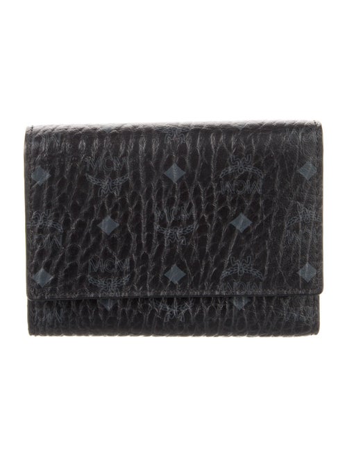 MCM Visetos Leather Compact Wallet
