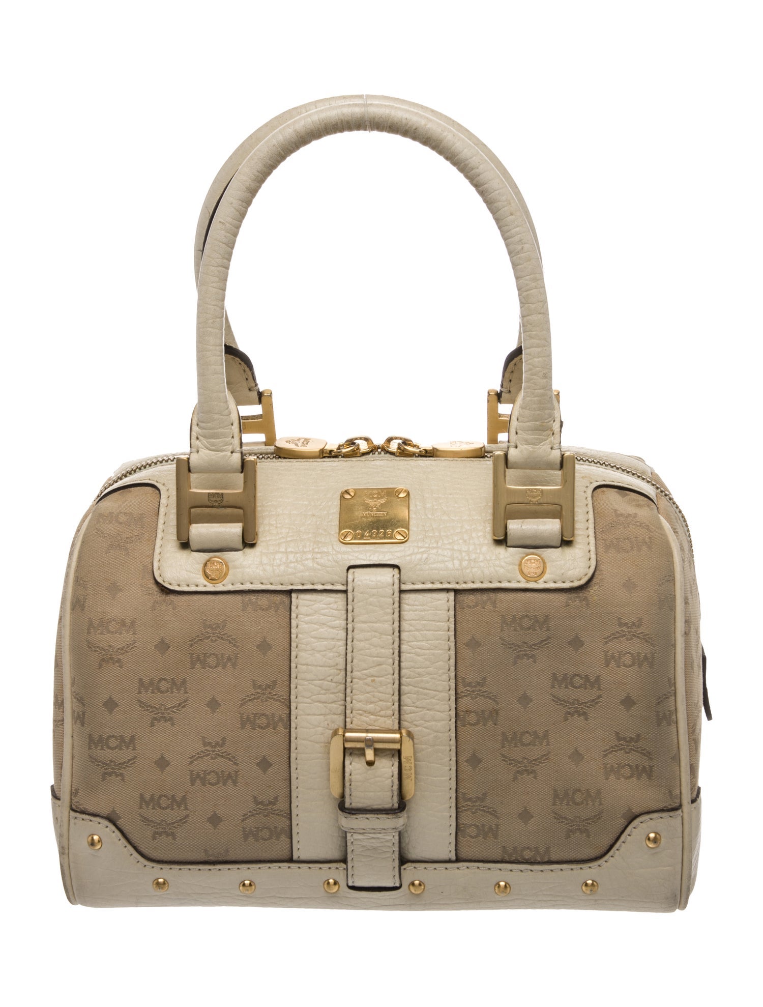 MCM Visetos Top Handle Bag