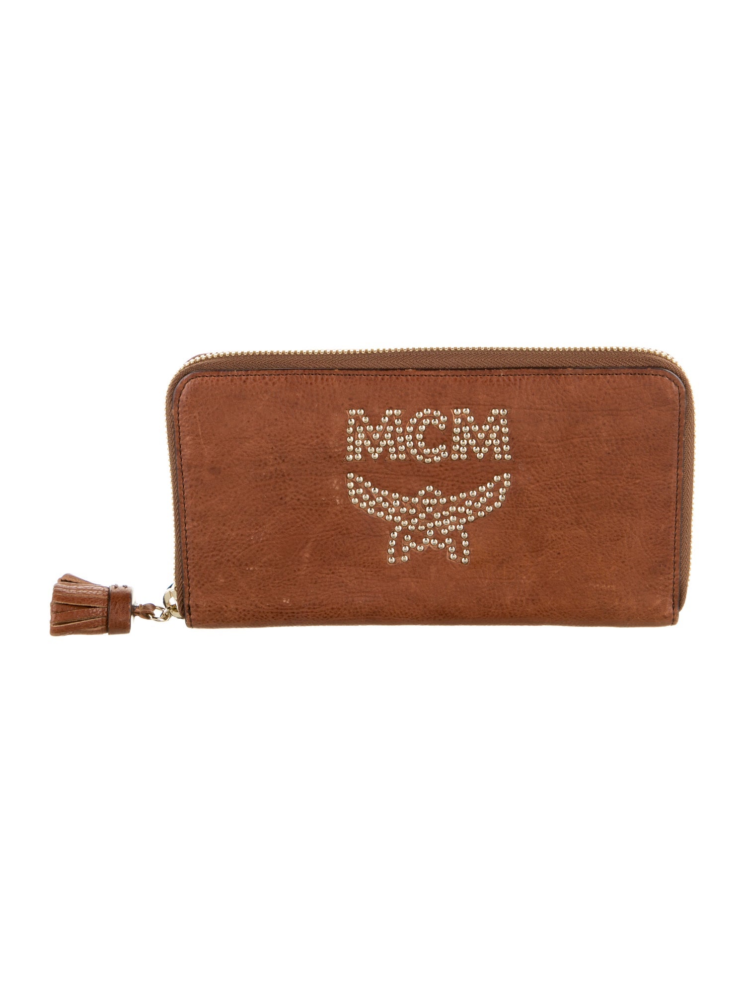 MCM Signature Logo Leather Continental Wallet