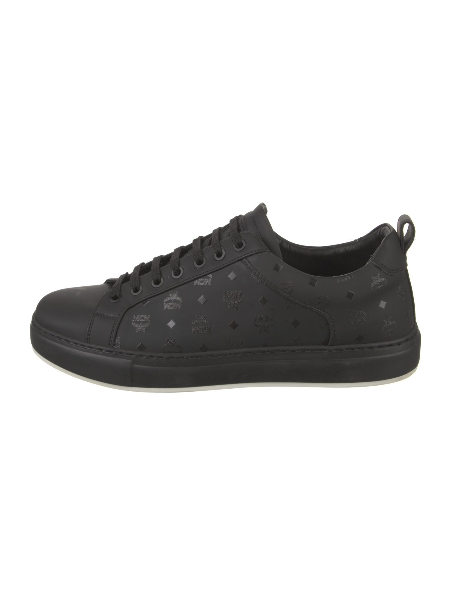 MCM Signature Logo Leather Sneakers