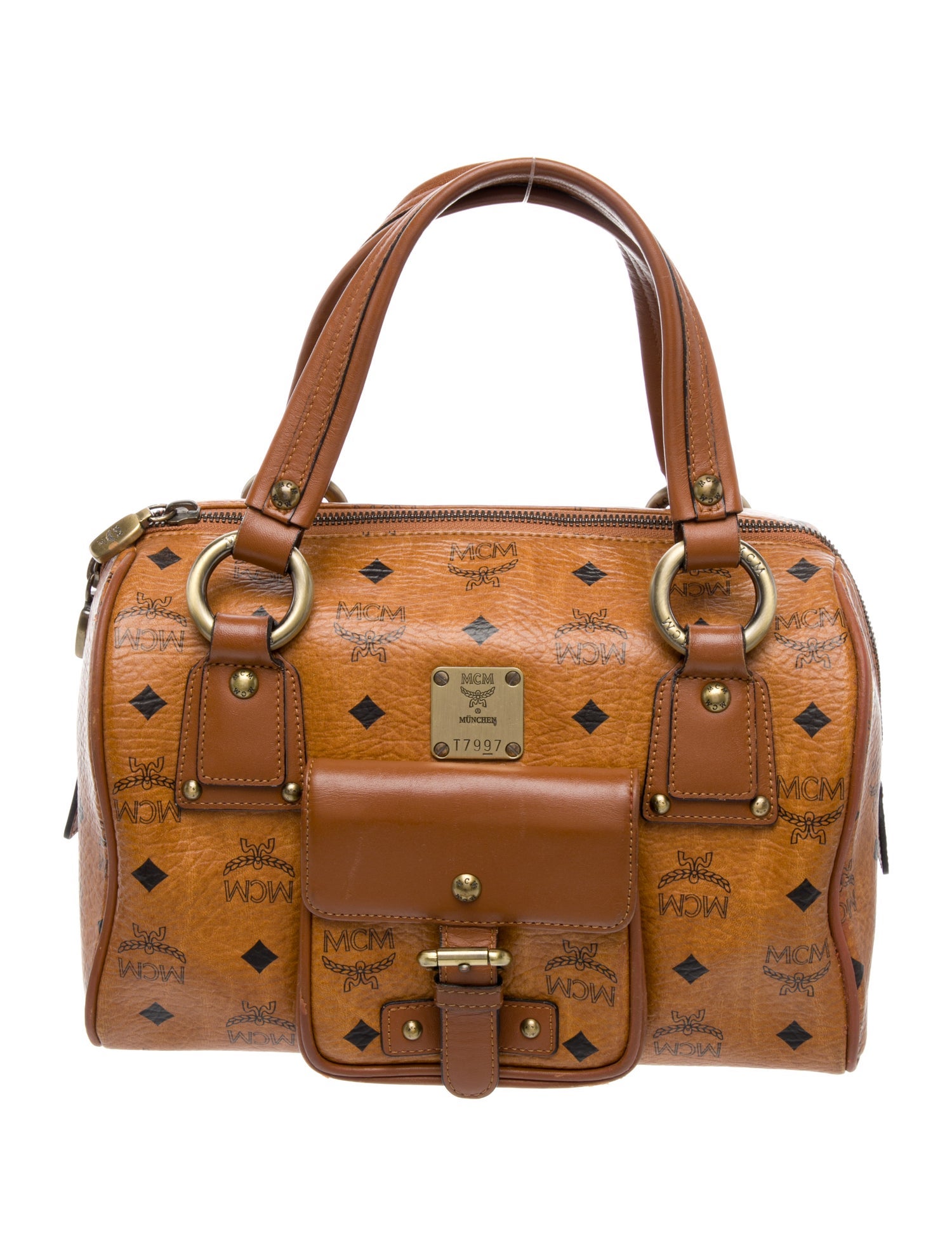 MCM Monogram Top Handle Bag Vintage