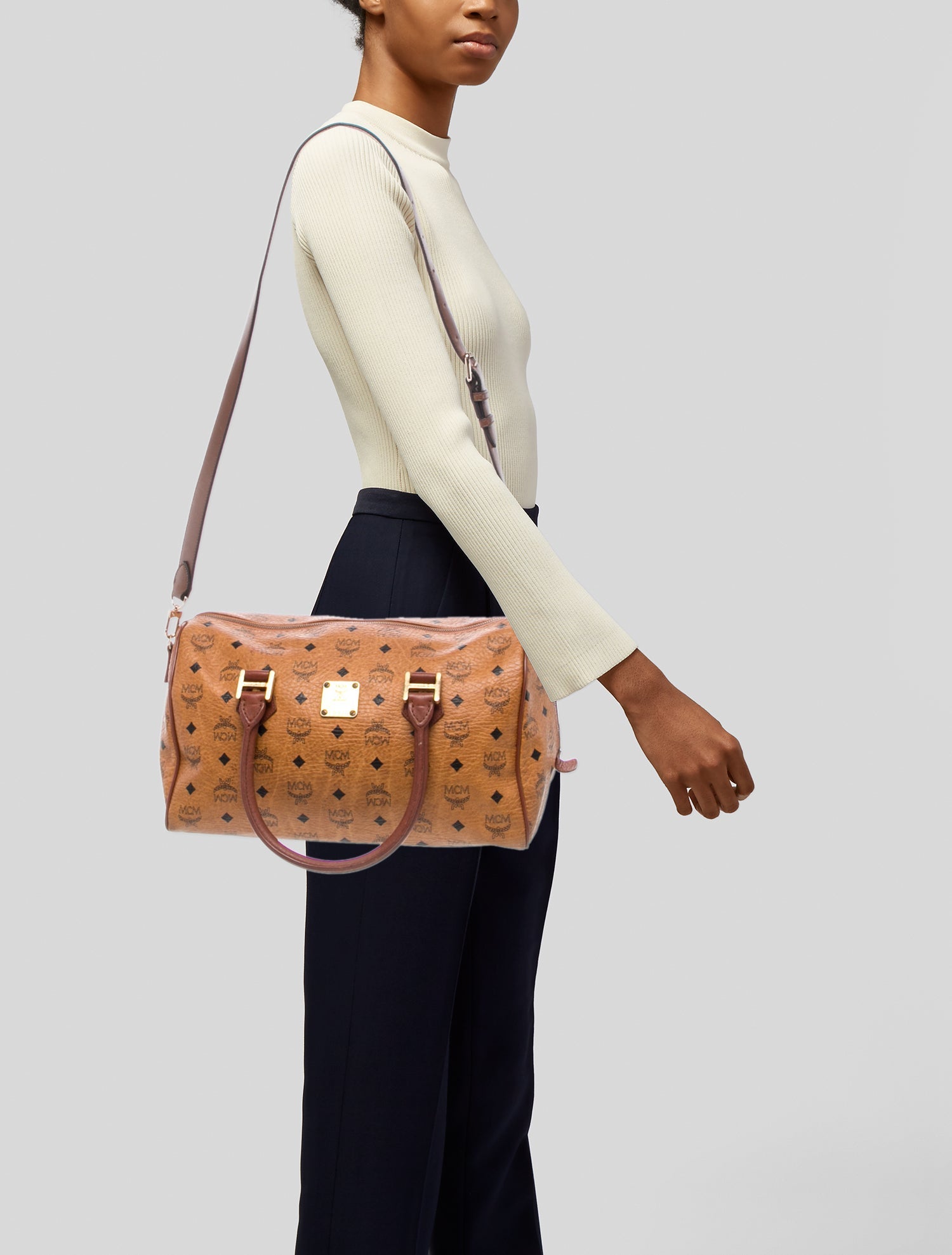 MCM Visetos Top Handle Bag Vintage