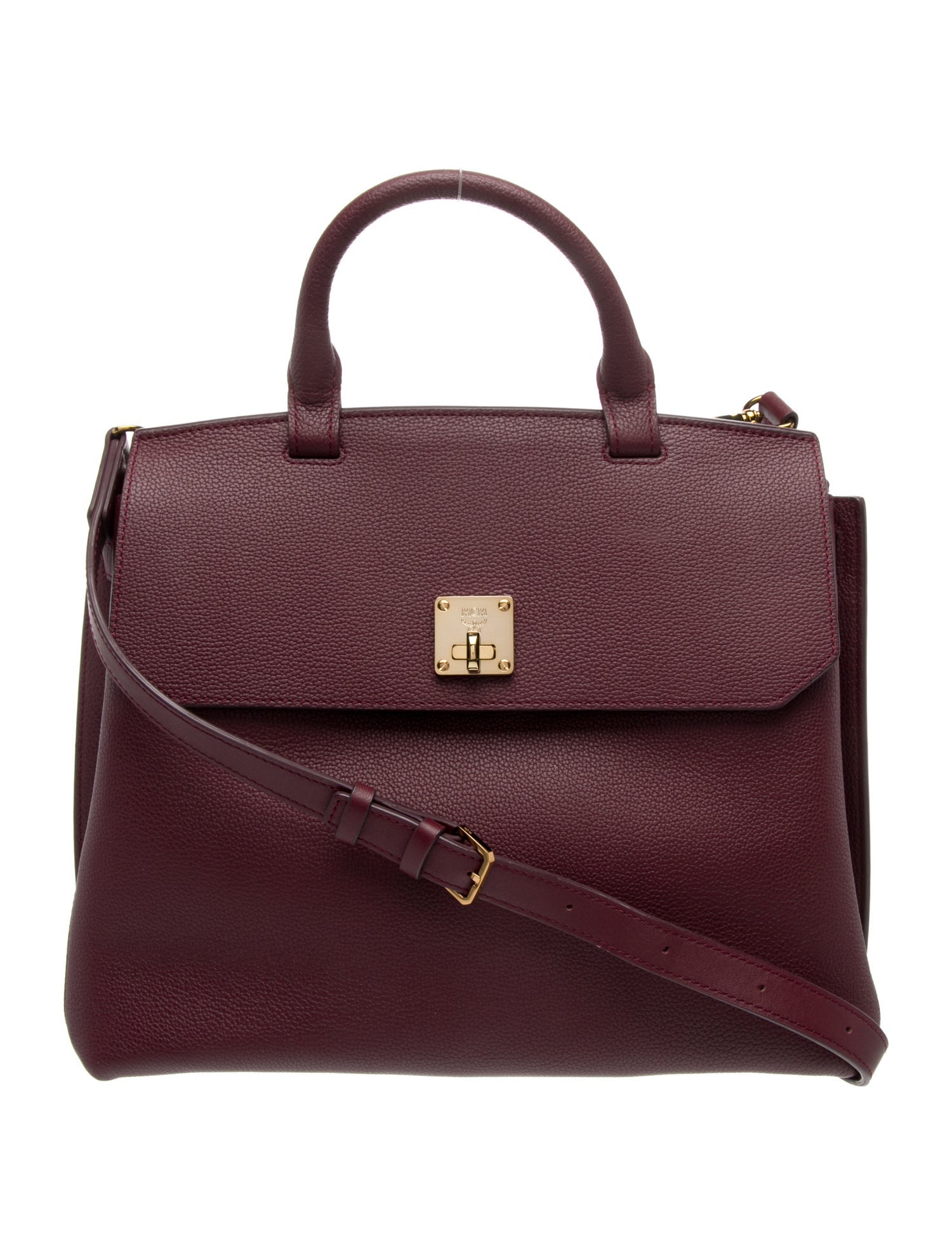 MCM Leather Top Handle Bag