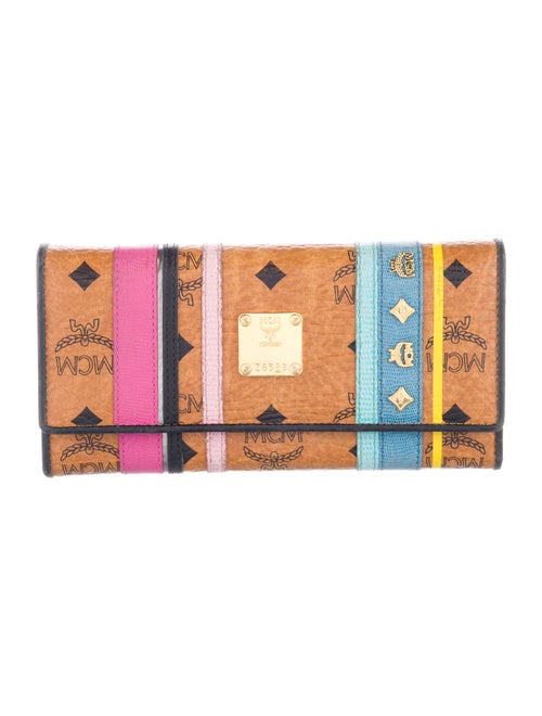 MCM Leather Printed Continental Wallet