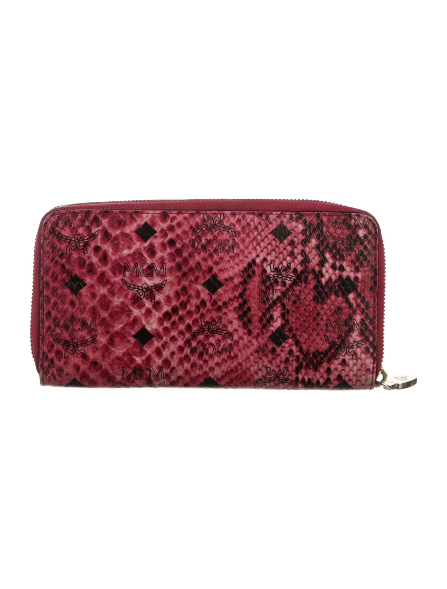 MCM Canvas Animal Print Continental Wallet