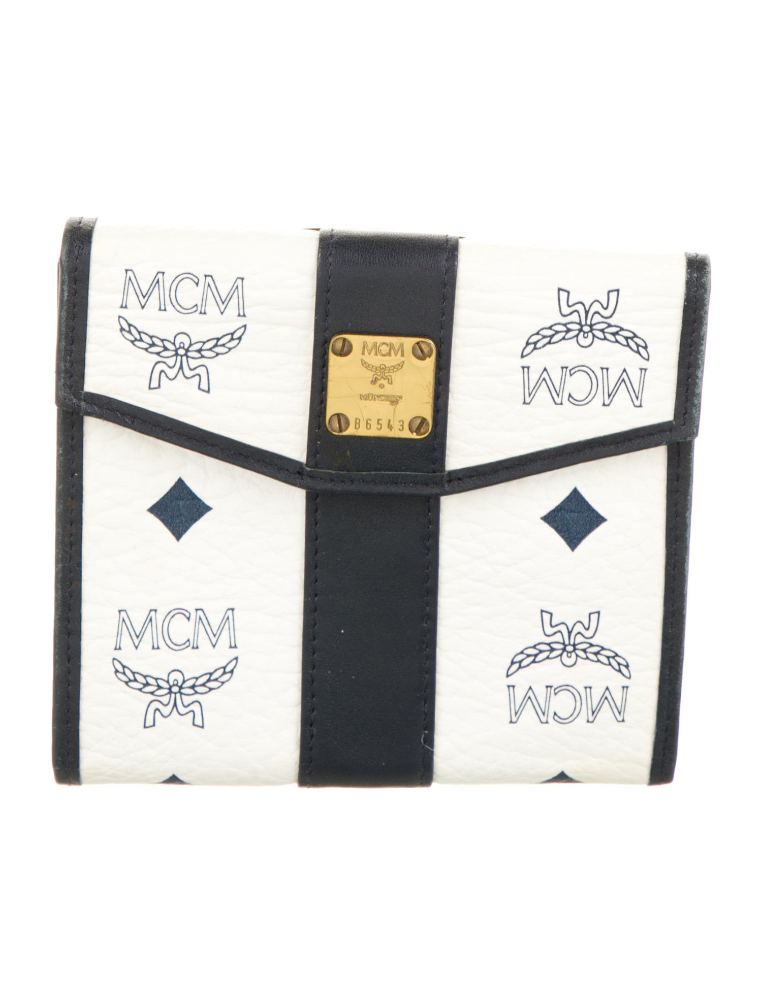 MCM Leather Printed Compact Wallet