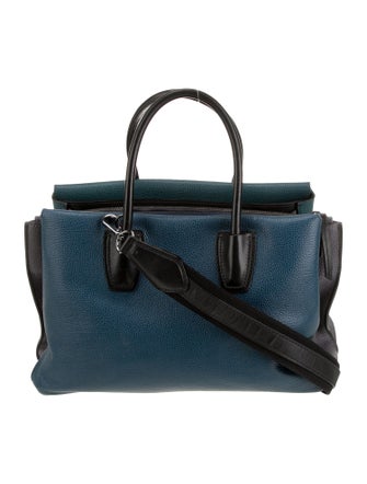 MCM Leather Top Handle Bag