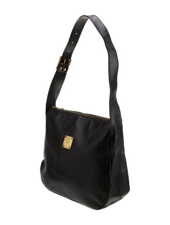 MCM Embossed Leather Shoulder Bag