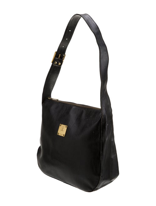 MCM Embossed Leather Shoulder Bag