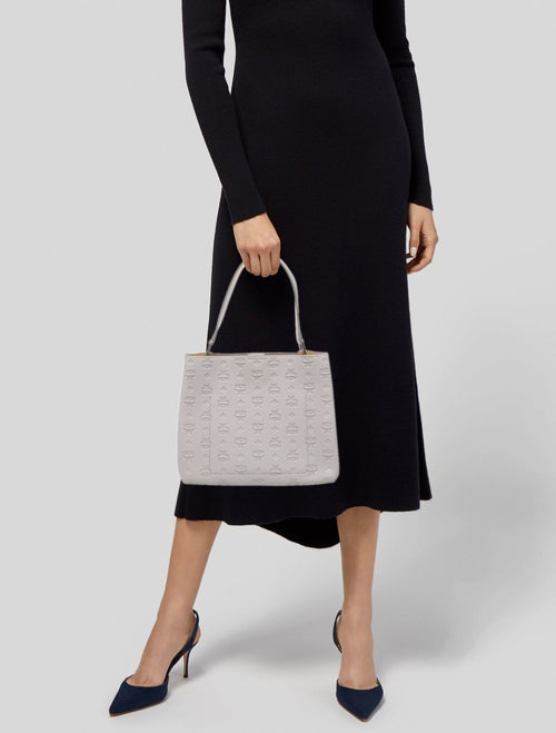 MCM Monogram Top Handle Bag