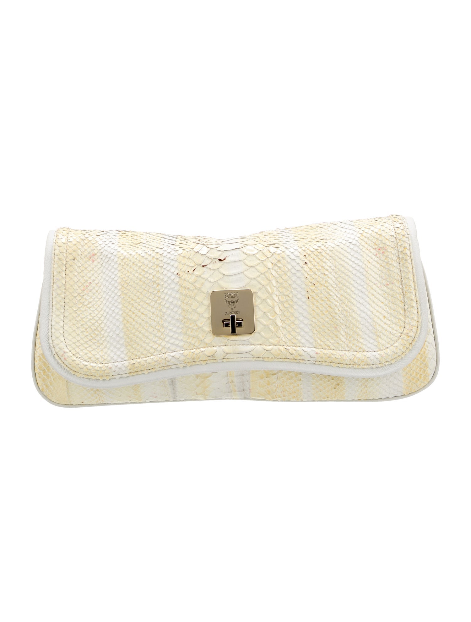 MCM Snakeskin Clutch