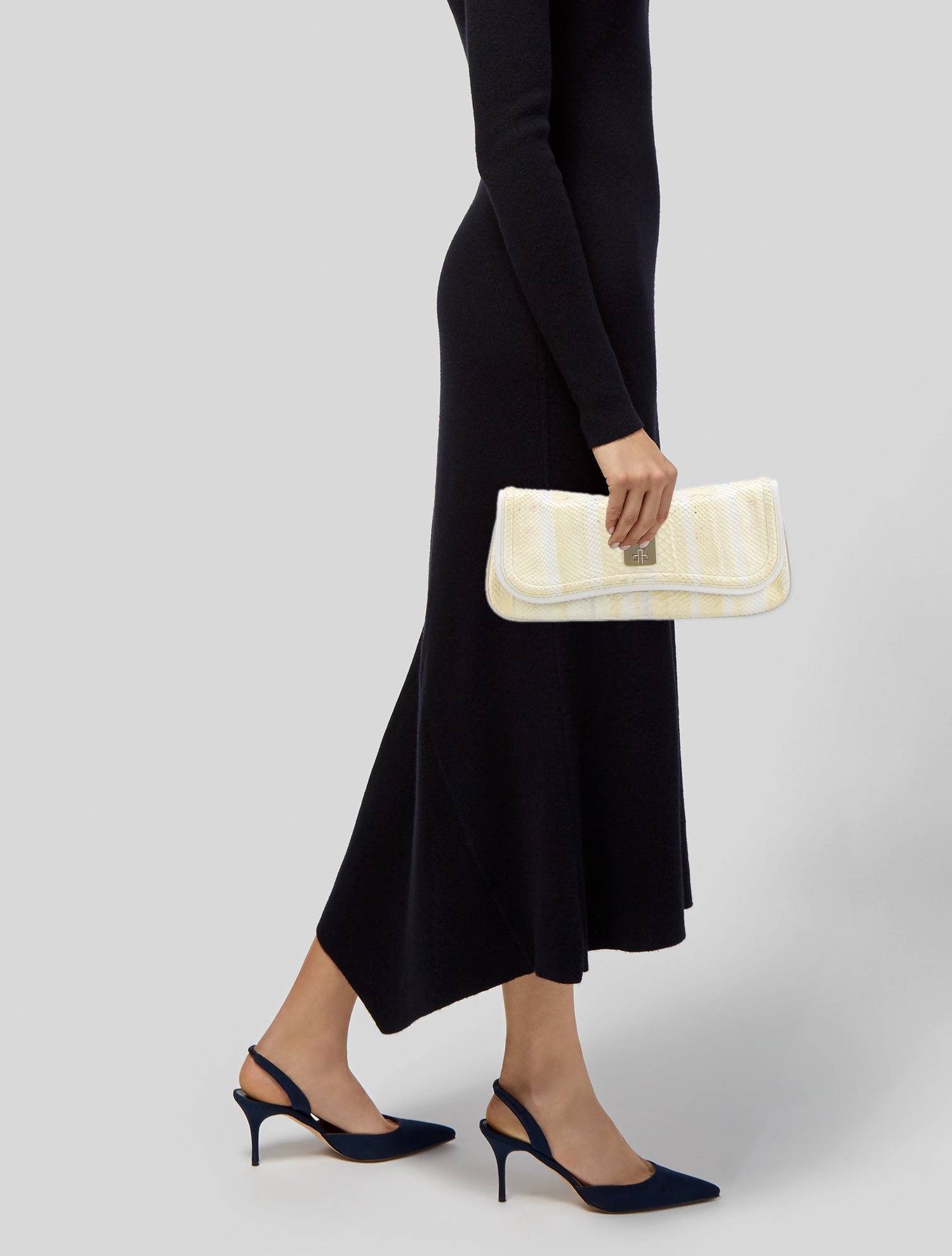 MCM Snakeskin Clutch