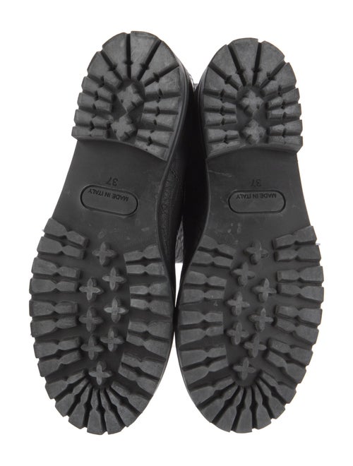 MCM Embossed Leather Moto Boots