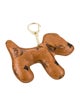 MCM Coated Canvas Dog Keychain