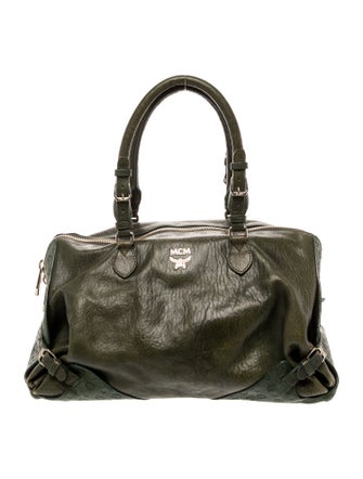 MCM Leather Top Handle Bag