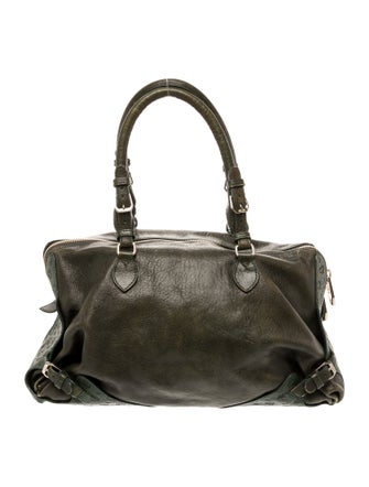 MCM Leather Top Handle Bag