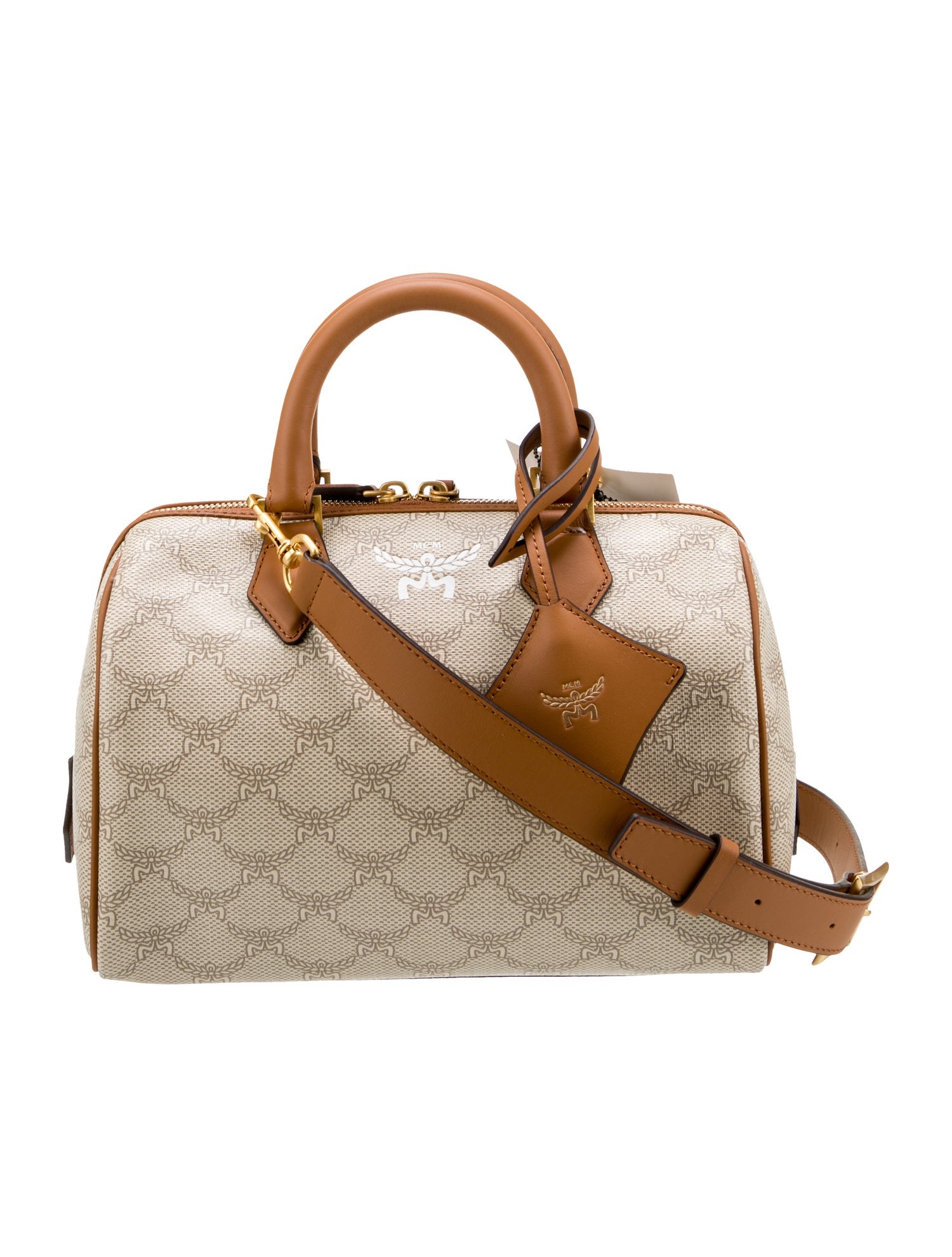 MCM Canvas Top Handle Bag w/ Tags