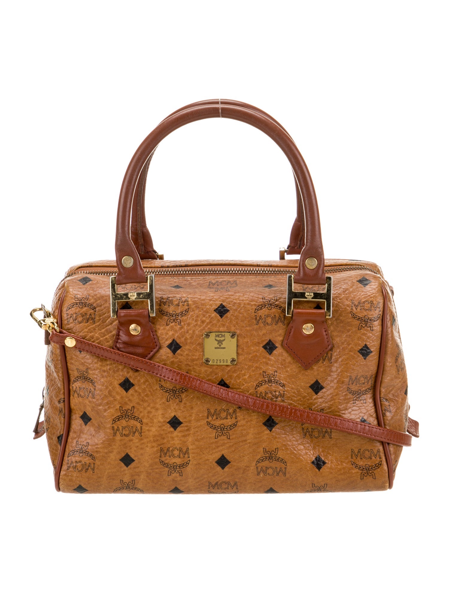 MCM Visetos Top Handle Bag