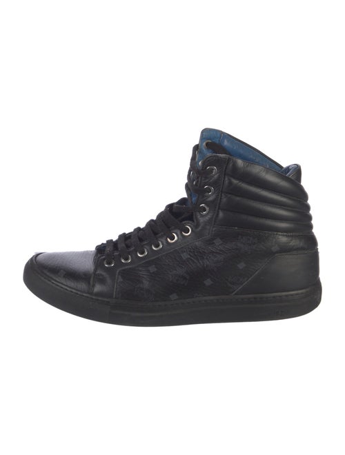 MCM Monogram Pattern Leather Sneakers