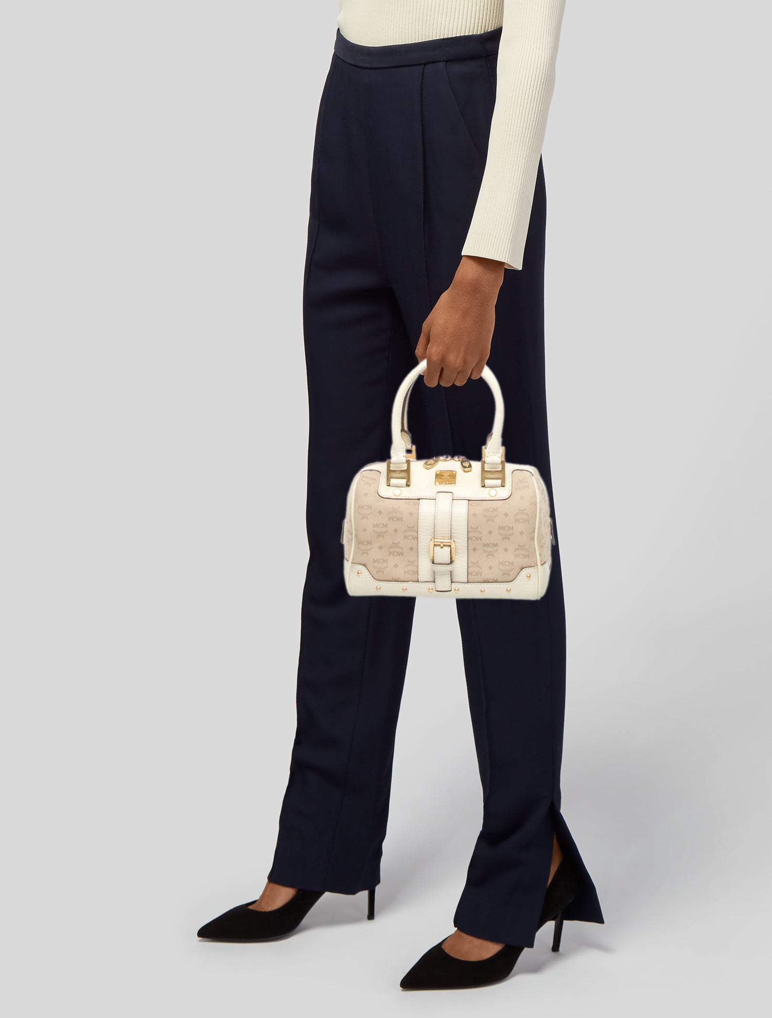 MCM Monogram Top Handle Bag Vintage