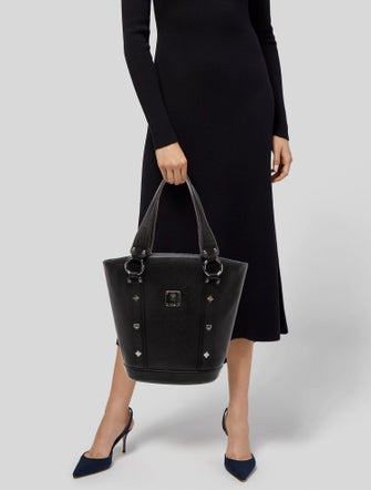 MCM Leather Bucket Bag