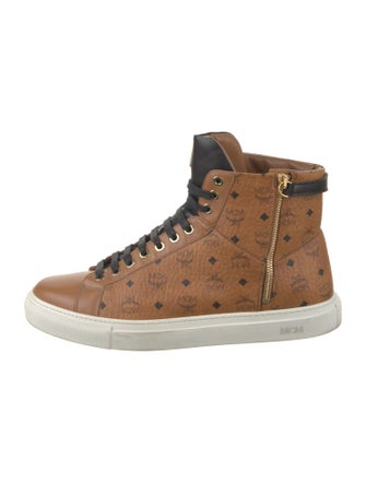 MCM Leather Printed Sneakers
