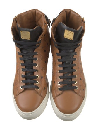 MCM Leather Printed Sneakers