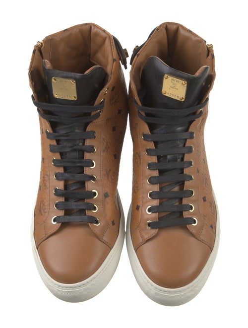 MCM Leather Printed Sneakers