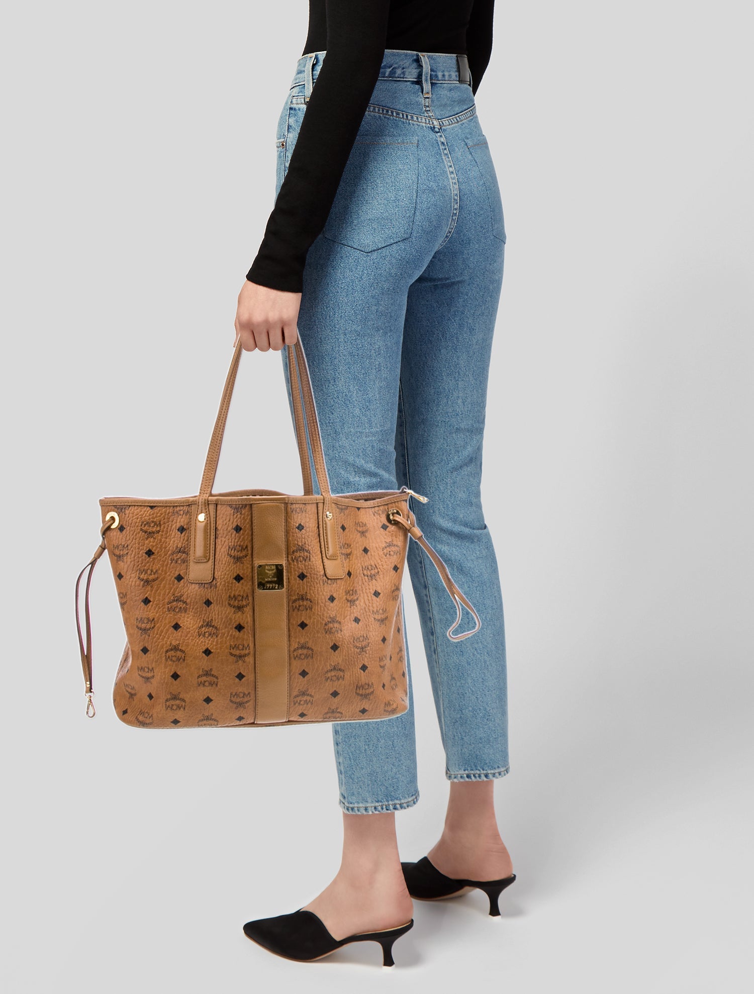MCM Monogram Top Handle Bag