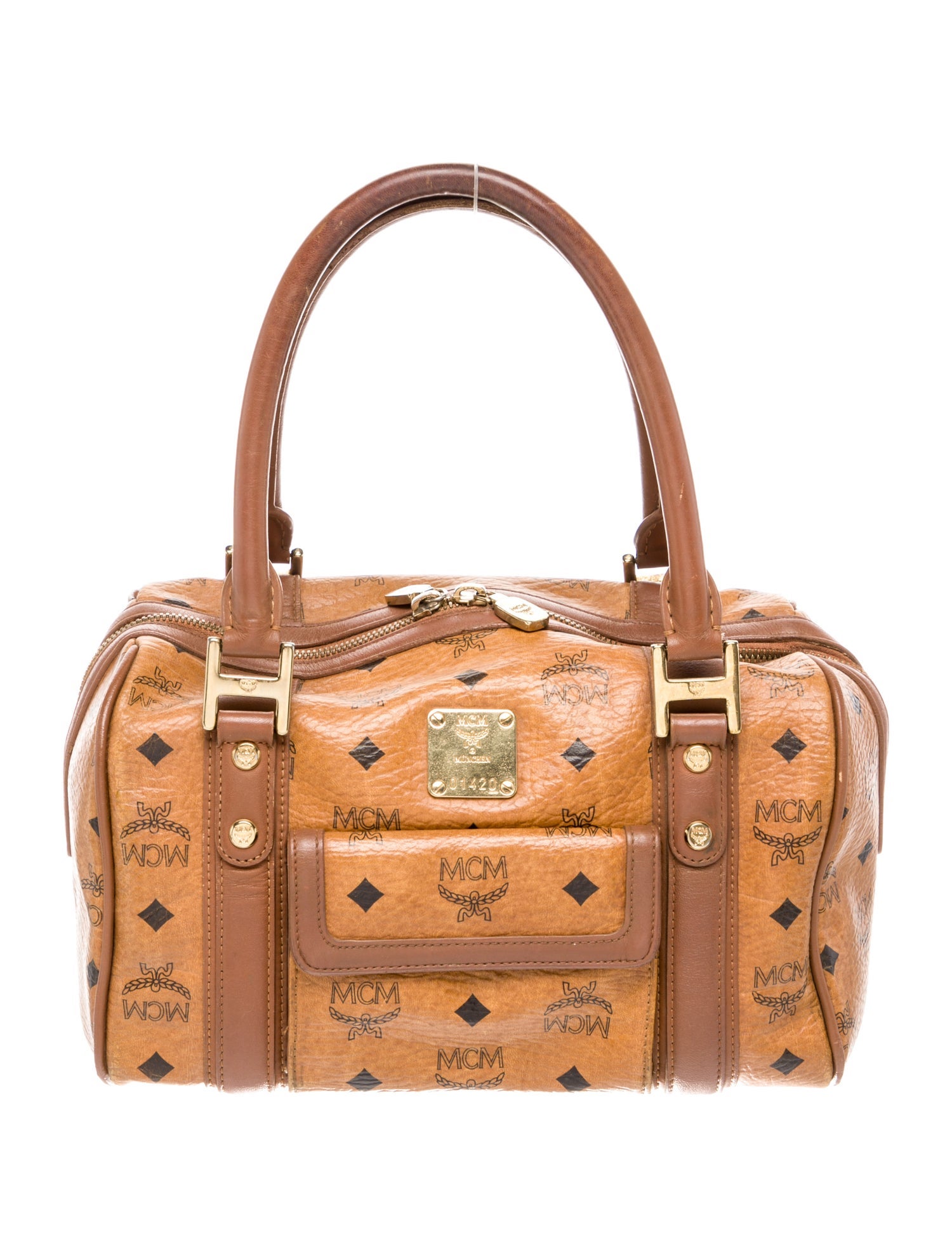 MCM Monogram Top Handle Bag