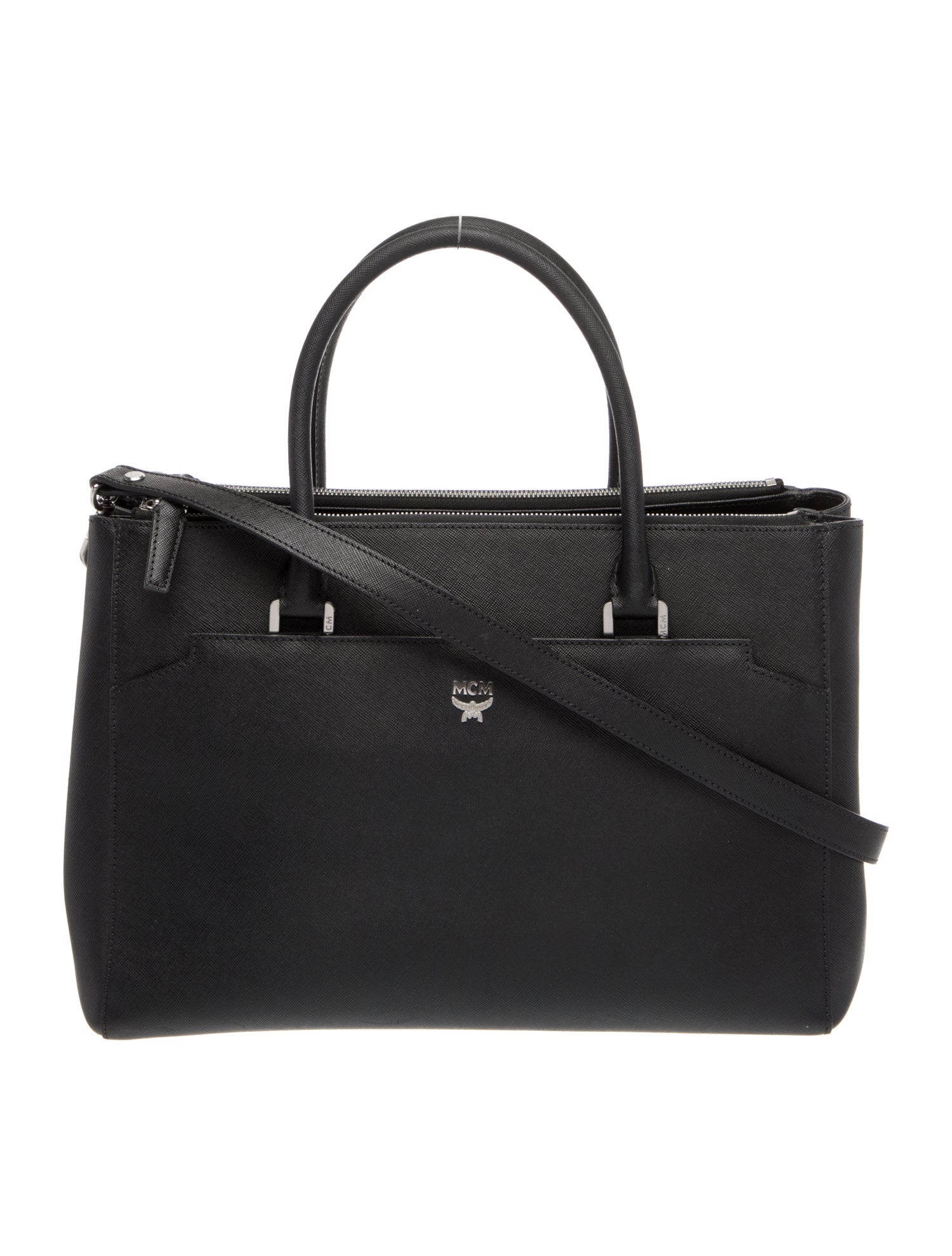 MCM Saffiano Leather Top Handle Bag