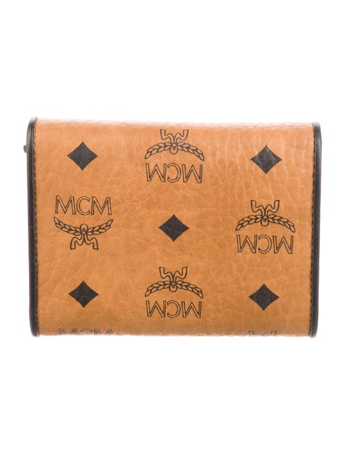 MCM Monogram Pattern Leather Compact Wallet
