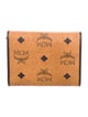 MCM Monogram Pattern Leather Compact Wallet