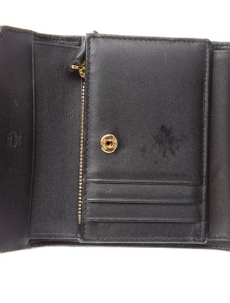 MCM Monogram Pattern Leather Compact Wallet