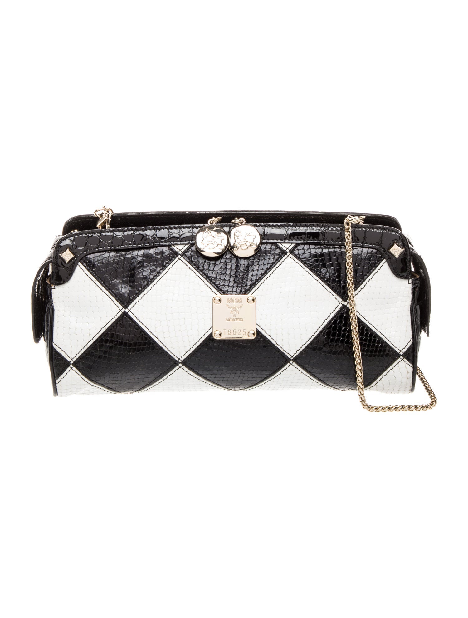 MCM Embossed Leather Clutch