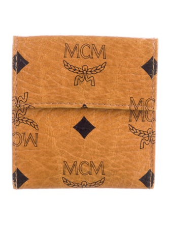 MCM Visetos Leather Compact Wallet