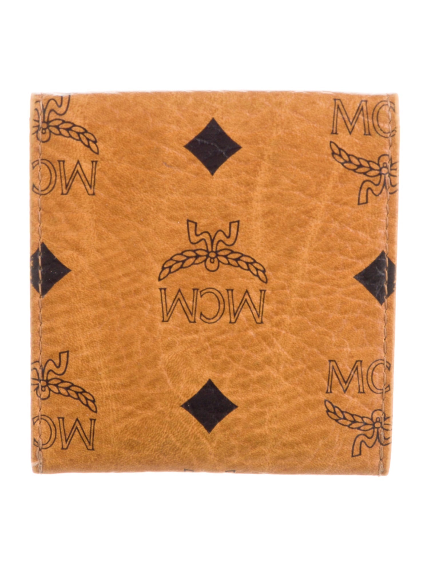 MCM Visetos Leather Compact Wallet