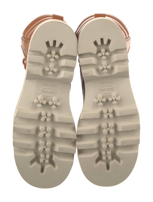 MCM Signature Logo Leather Combat Boots