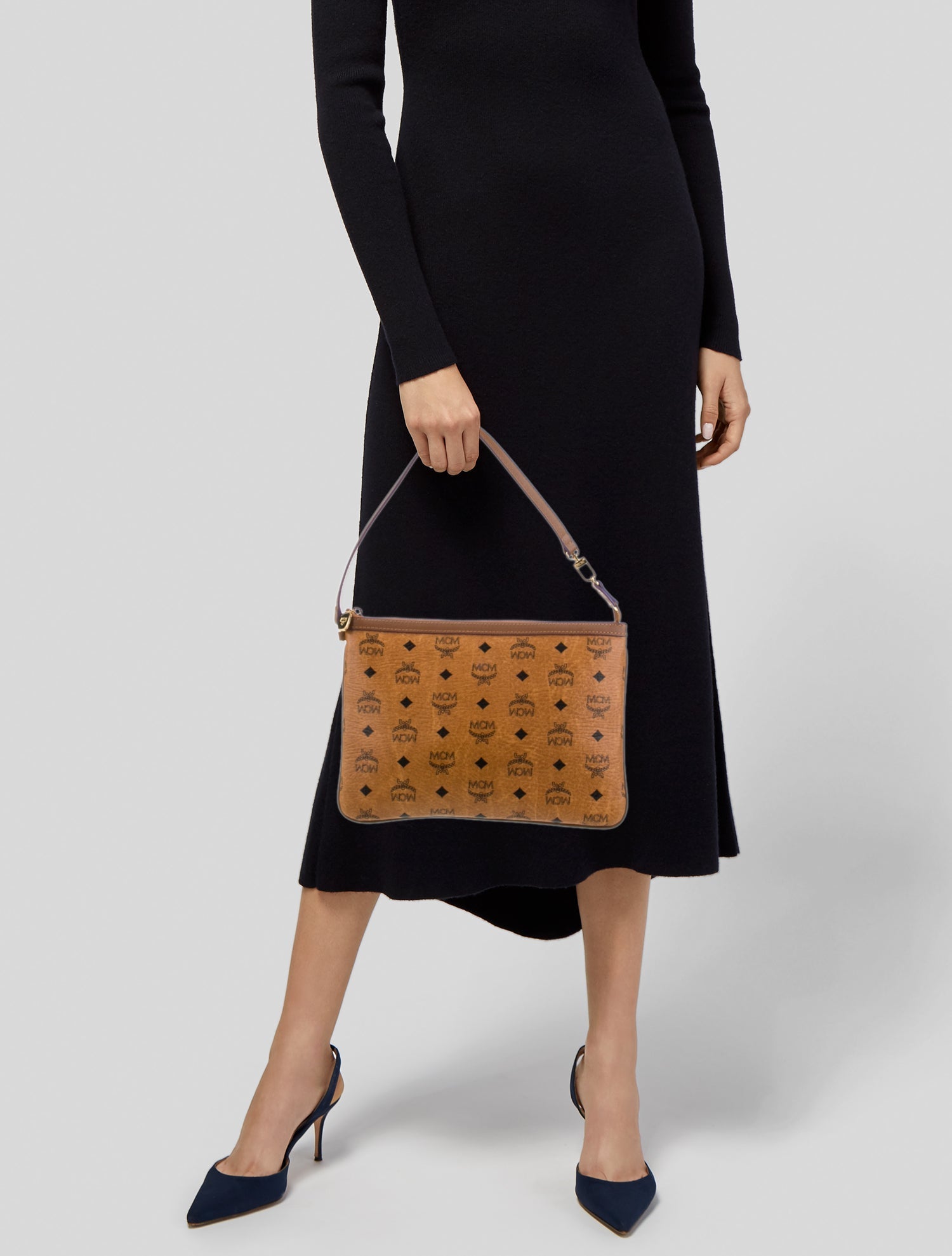 MCM Visetos Top Handle Bag