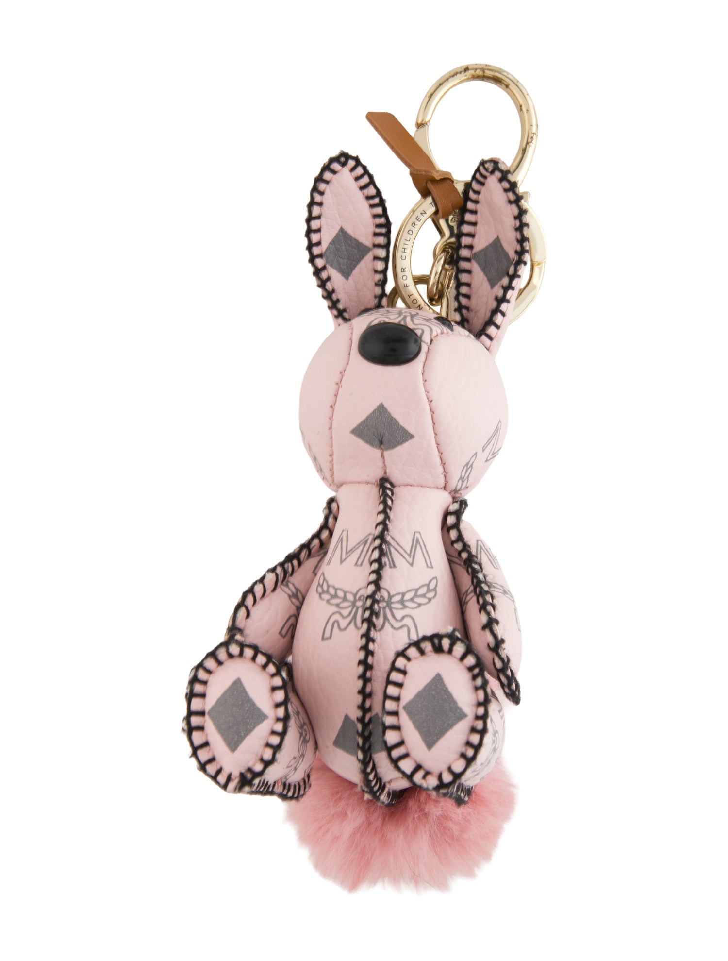 MCM Leather Pattern Prin Rabbit