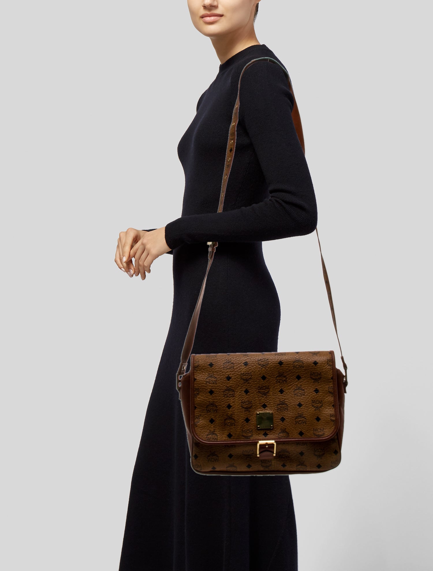 MCM Monogram Messenger Bag