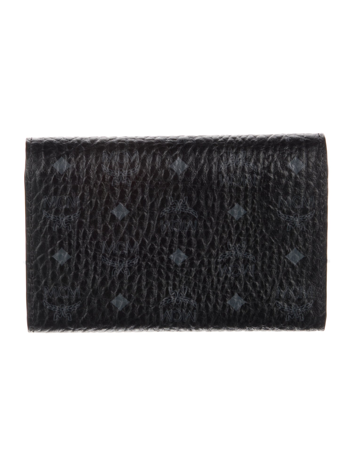 MCM Visetos Leather Trifold Wallet