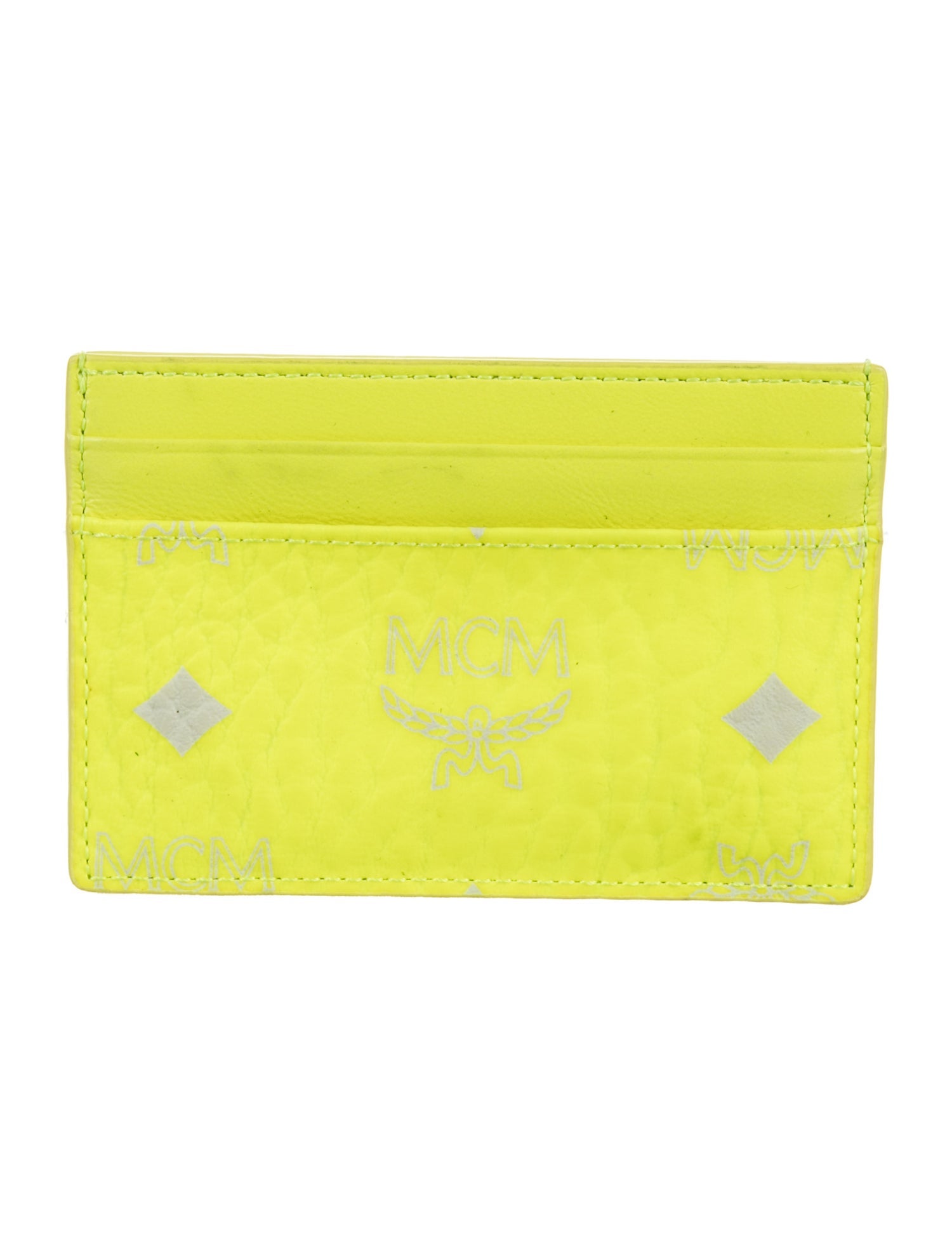MCM Leather Printed Card Holder