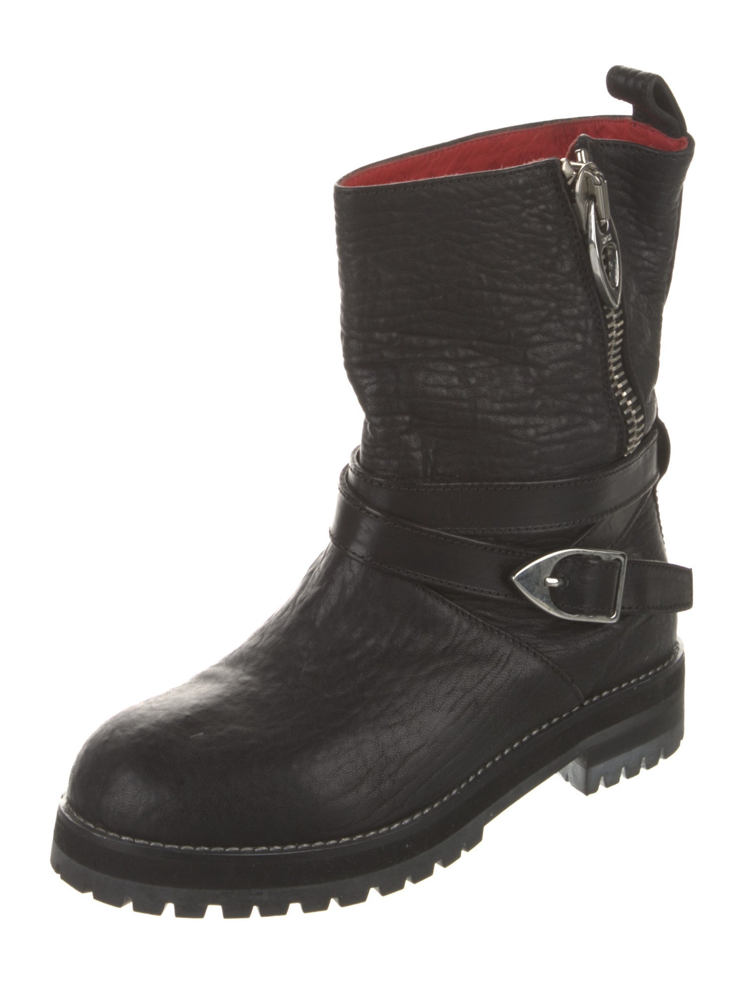 MCM Leather Moto Boots