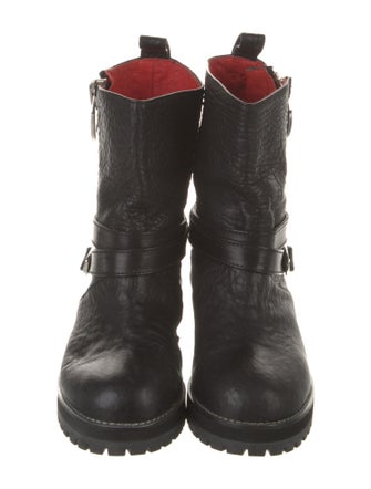 MCM Leather Moto Boots